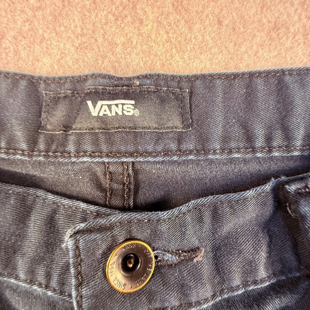 Vans Mens Black Denim Cut Off Shorts Size 34 VN000JYBBLK Skate Casual - Picture 3 of 7
